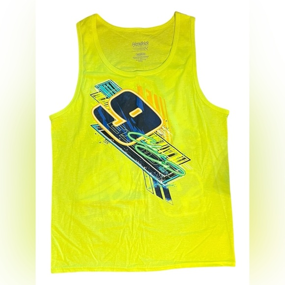 Chase Elliott Hendrick Motorsports Team Collection Yellow NAPA Tank Top Medium - Picture 1 of 3